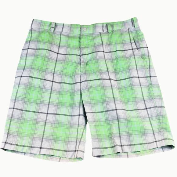 Nike Golf Tour Performance Dri-FIT Shorts in Green Plaid – EUC Size 33 - Picture 2 of 6